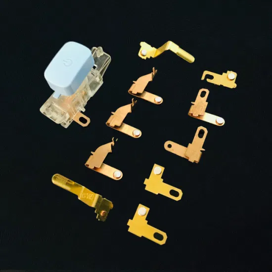 Electrical Switch Socket Part Brass Terminal Contact Stamping Parts Metal Brass Component for Relays